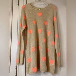 Gianni Bini’s Cozy Heart- Shaped Semi Sheer Sweater (Small)